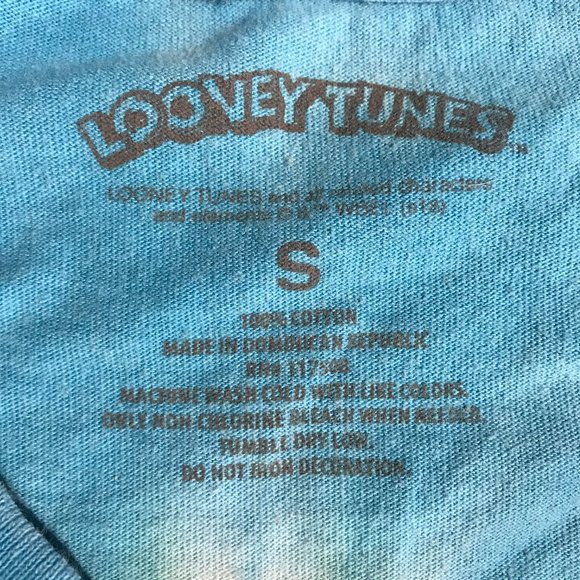Loony Tunes Tie Dyed Graphic Tee Shirt Size Small - Picture 4 of 6